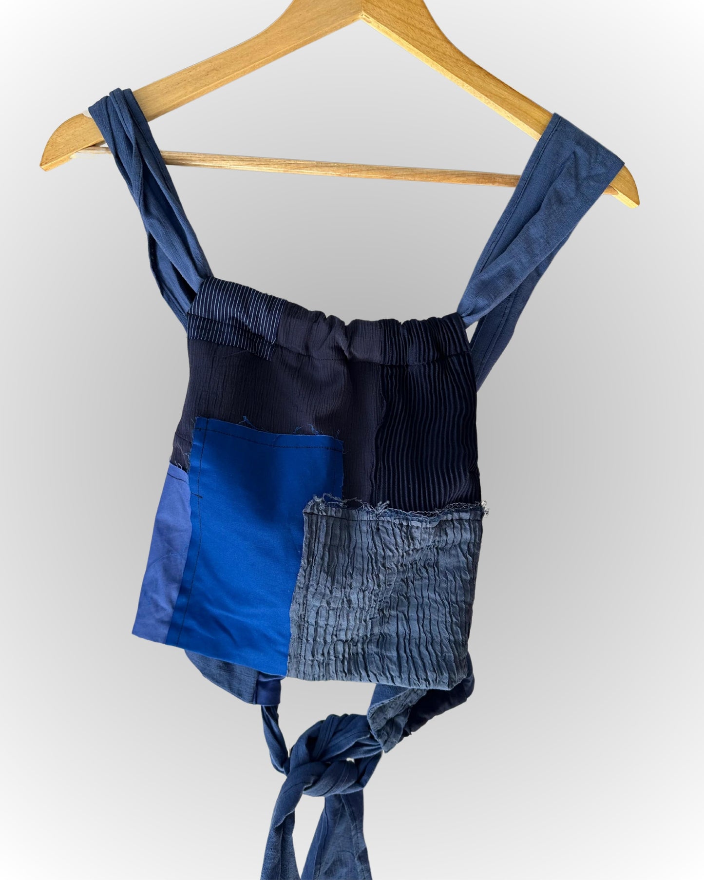 Blue Puzzle Cropped Top