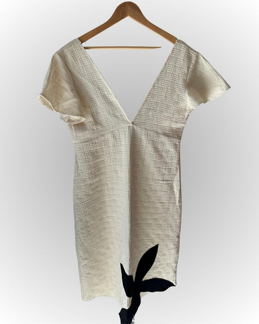 NALIMO Cotton Long Skirt with Brown Flower