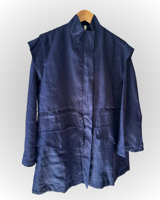 Azure Linen Duster