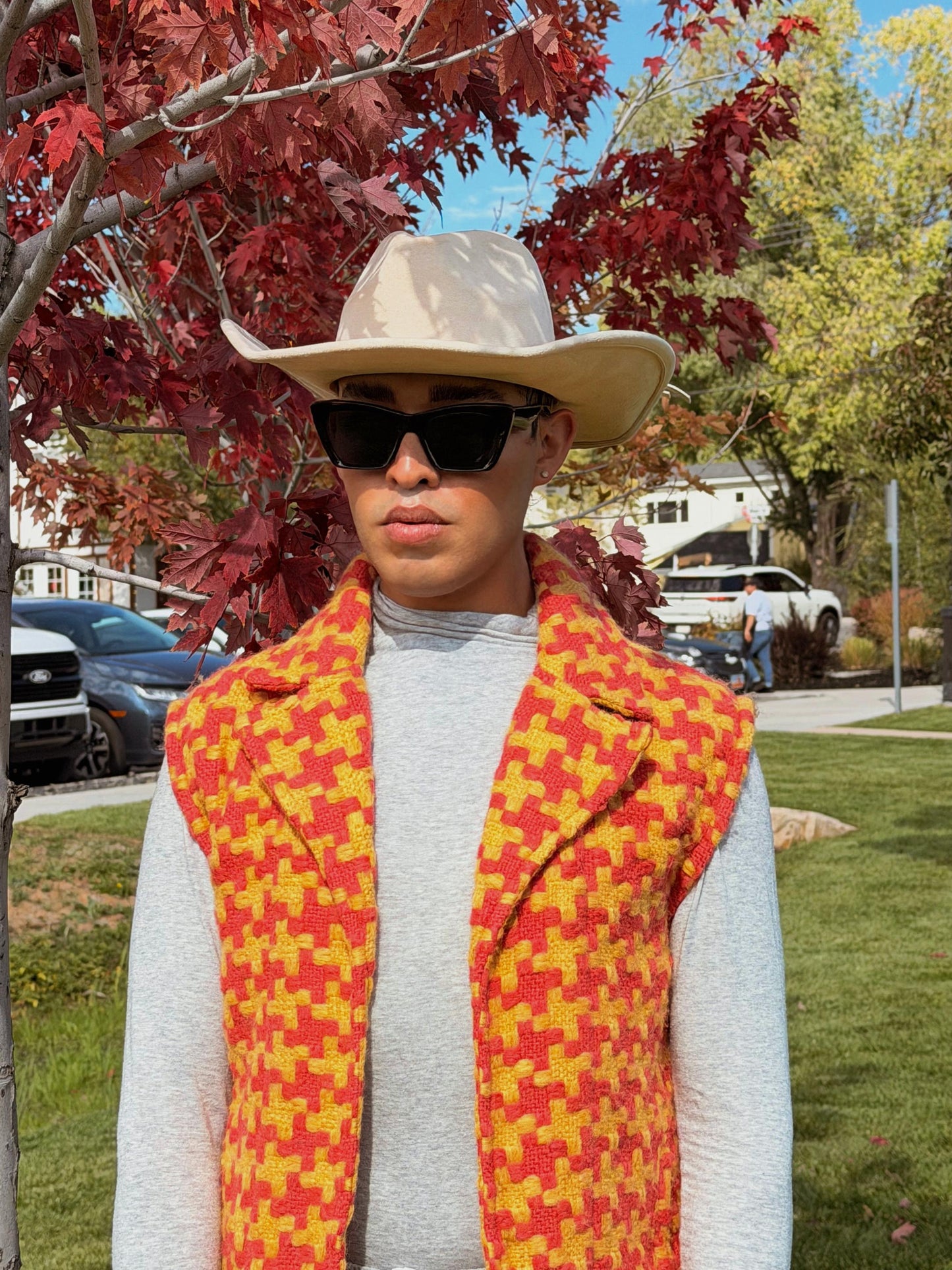 Tomate Cherry/Maiz Baby Alpaca Long Vest