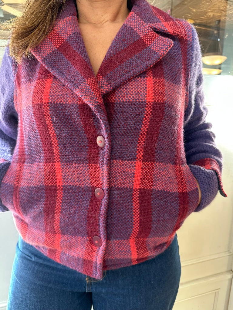 DELEITE - Baby Alpaca Jacket Made in a Loom with Knitted Sleeves