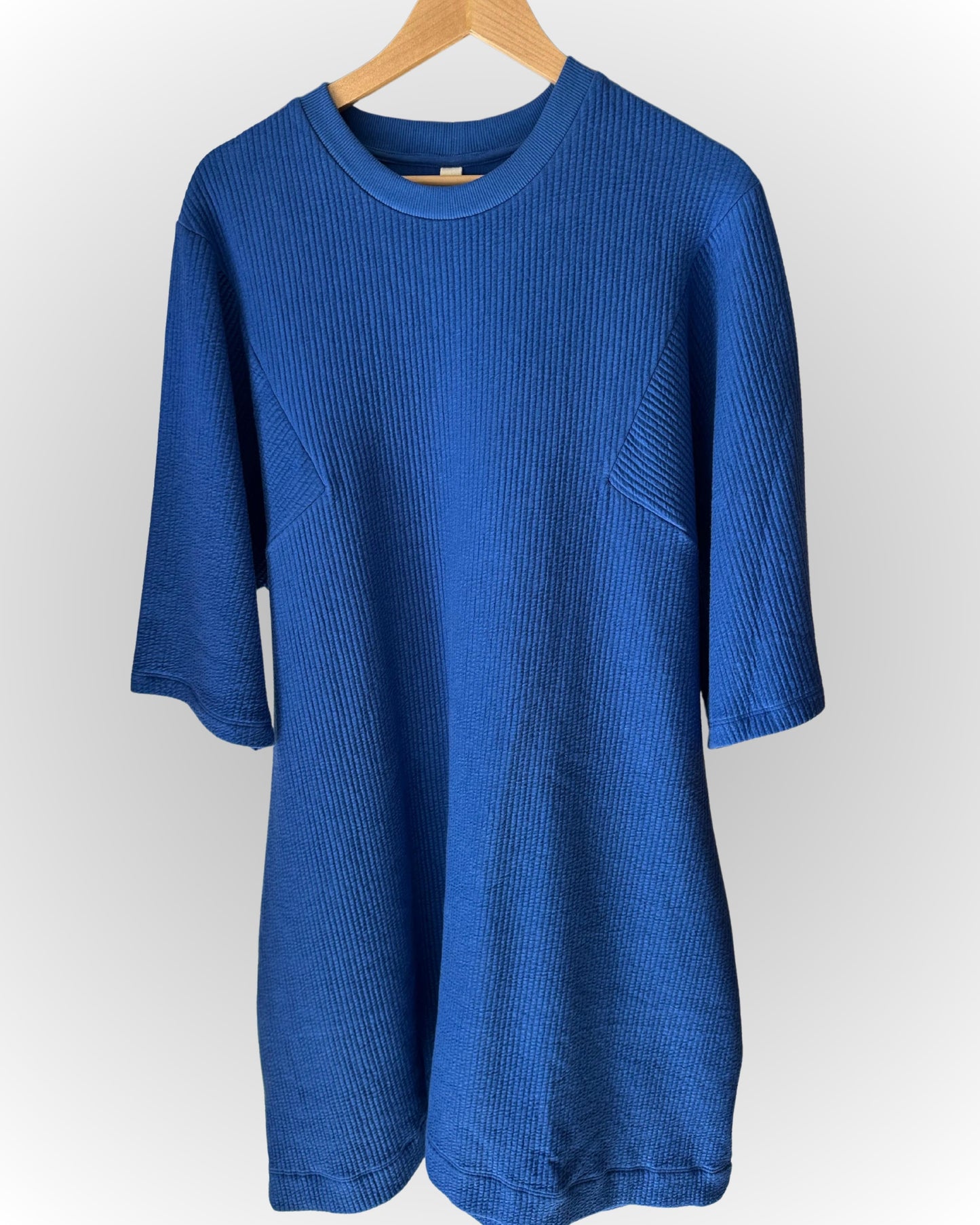 Structured Ribbed Knit T-Shirt Dress