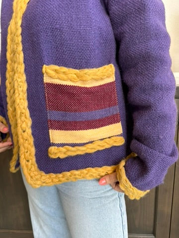 #8 Bordes - LLano / Purpura - Baby Alpaca Jacket