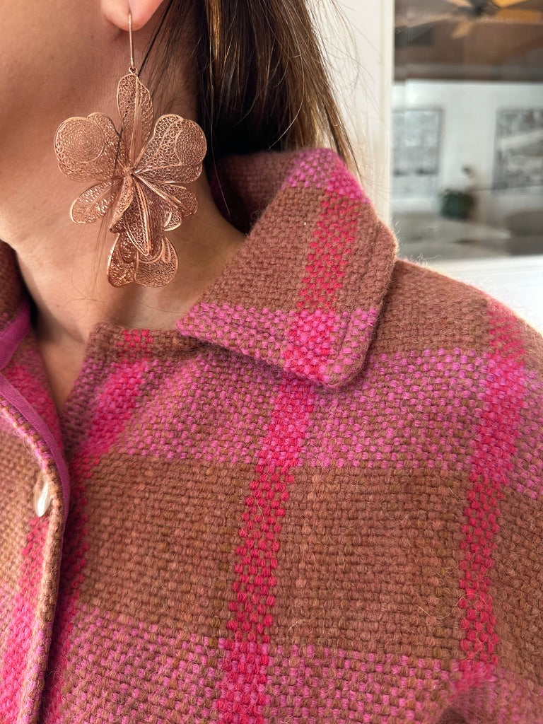 Orchid 975 Silver - Rose Gold Plated - Filigree earrings