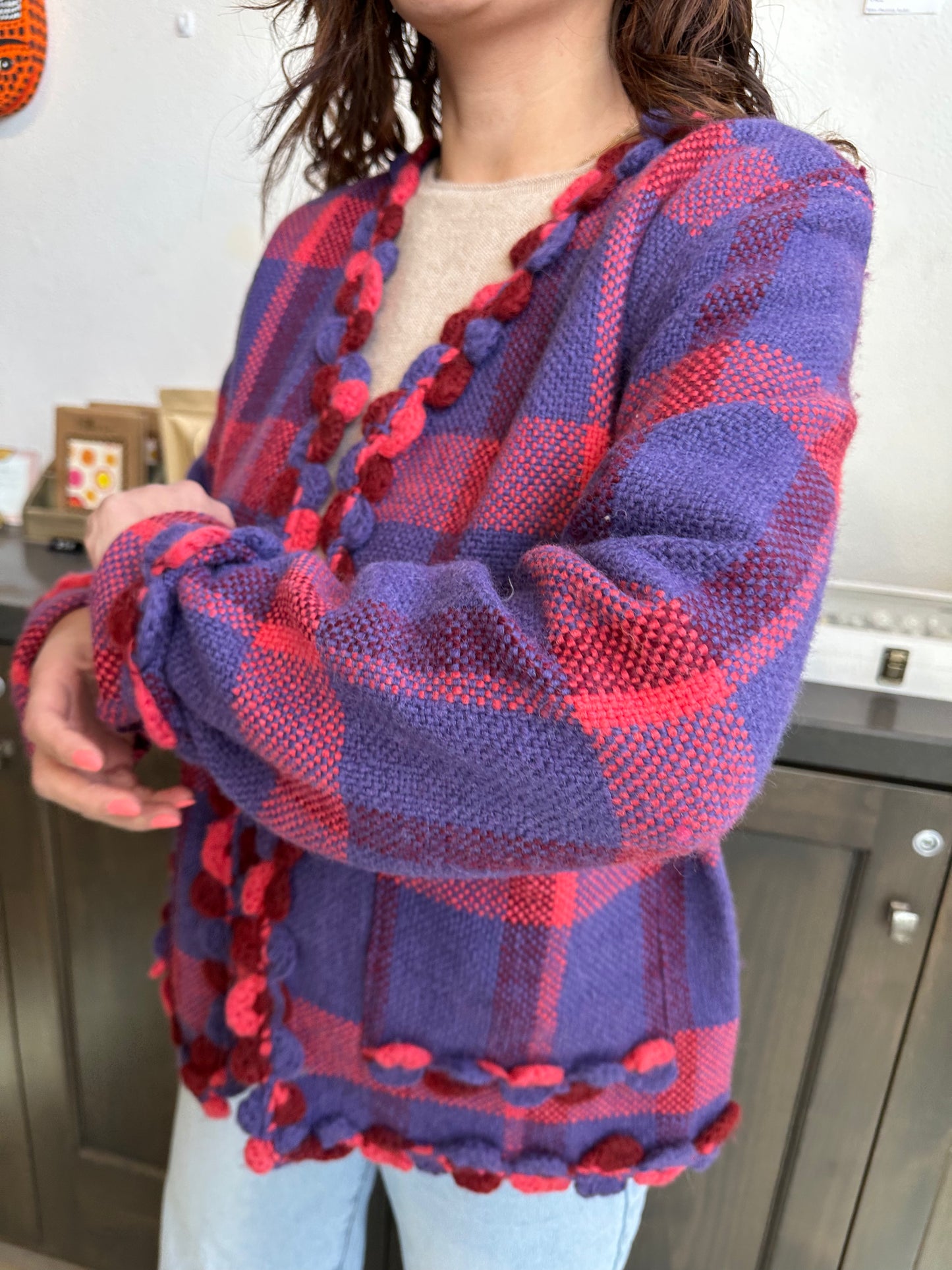 #8 Bordes - Cuadro / Purpura Tom Cherry - Baby Alpaca Jacket