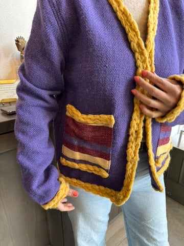 #8 Bordes - LLano / Purpura - Baby Alpaca Jacket