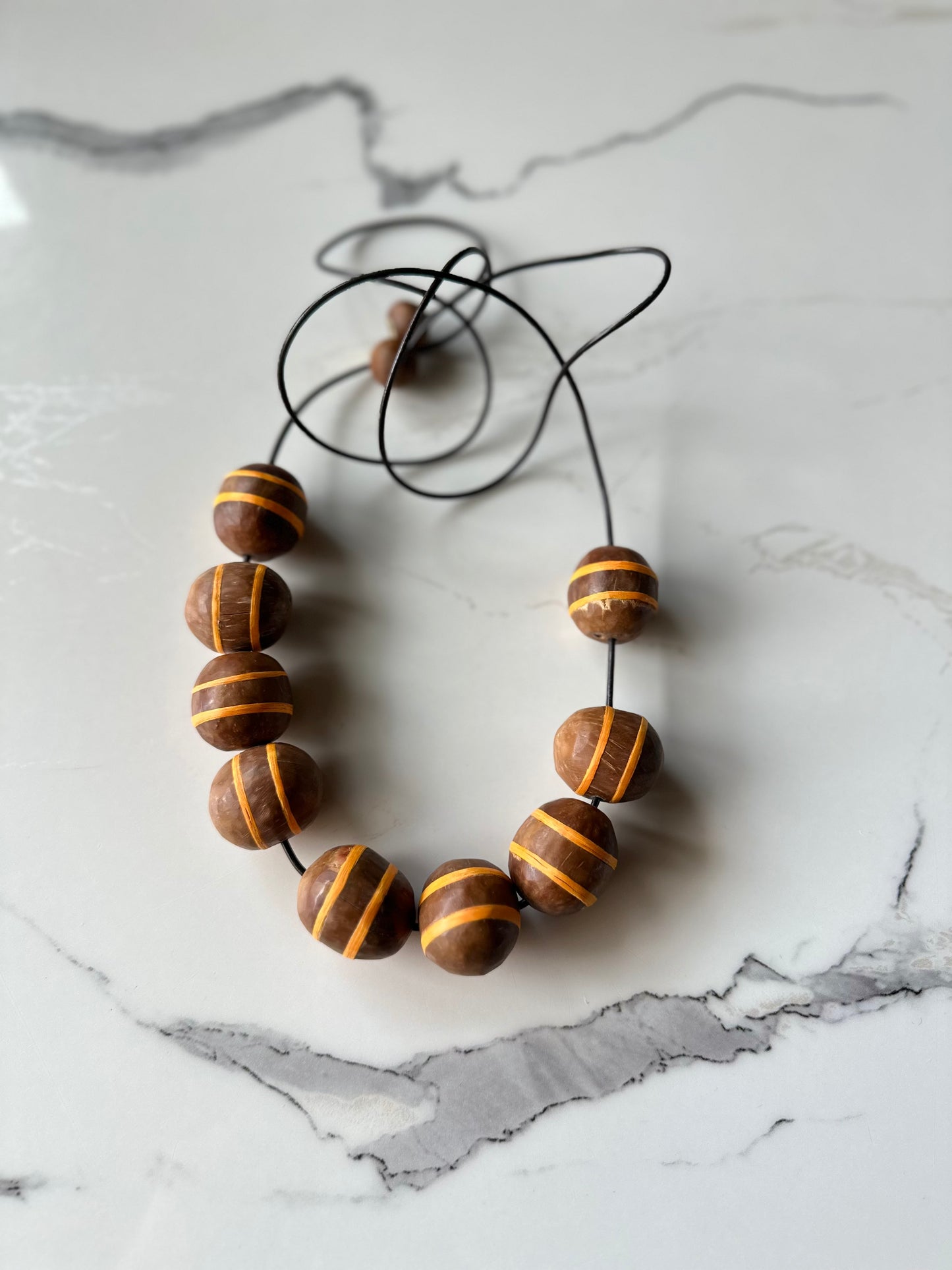 Sunshine on a String - Piaçava & Leather Necklace