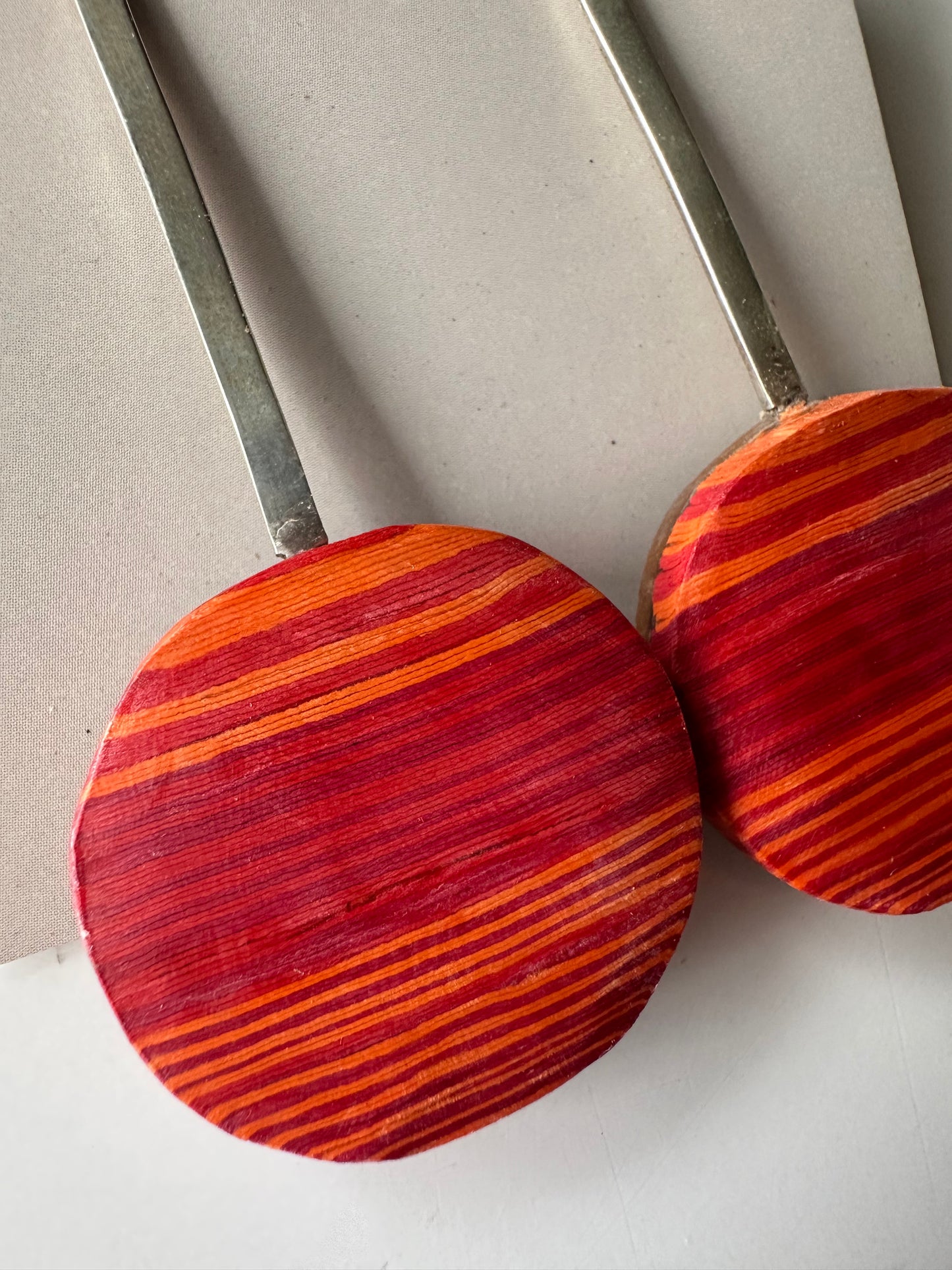 Atitocou Handmade Earrings - Round Geometric Design