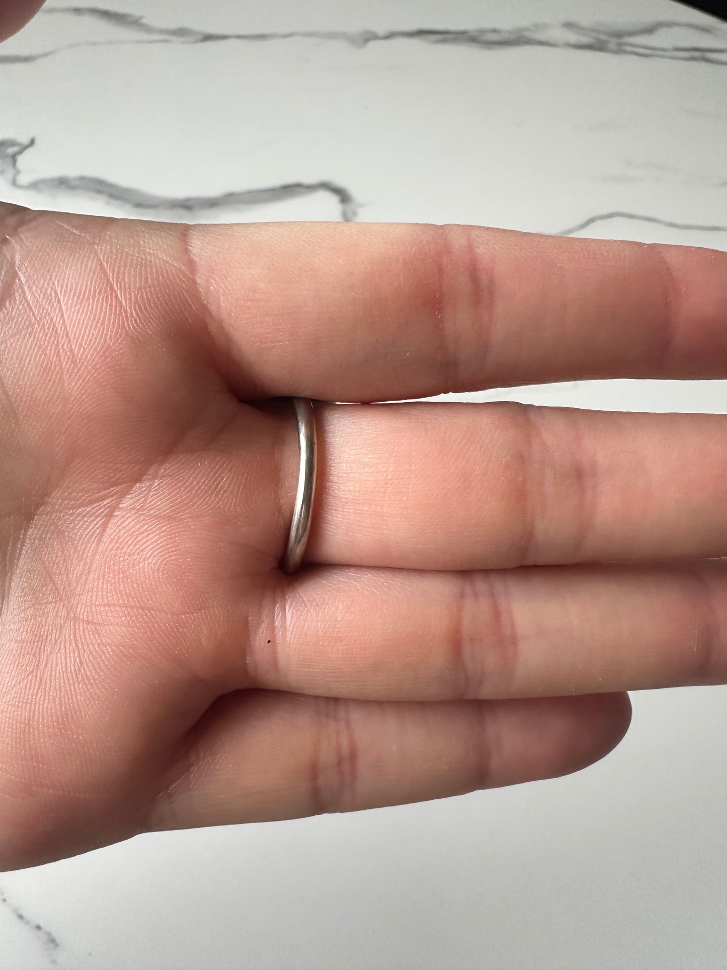 Two-Sphere Statement Ring: Coconut & Silver