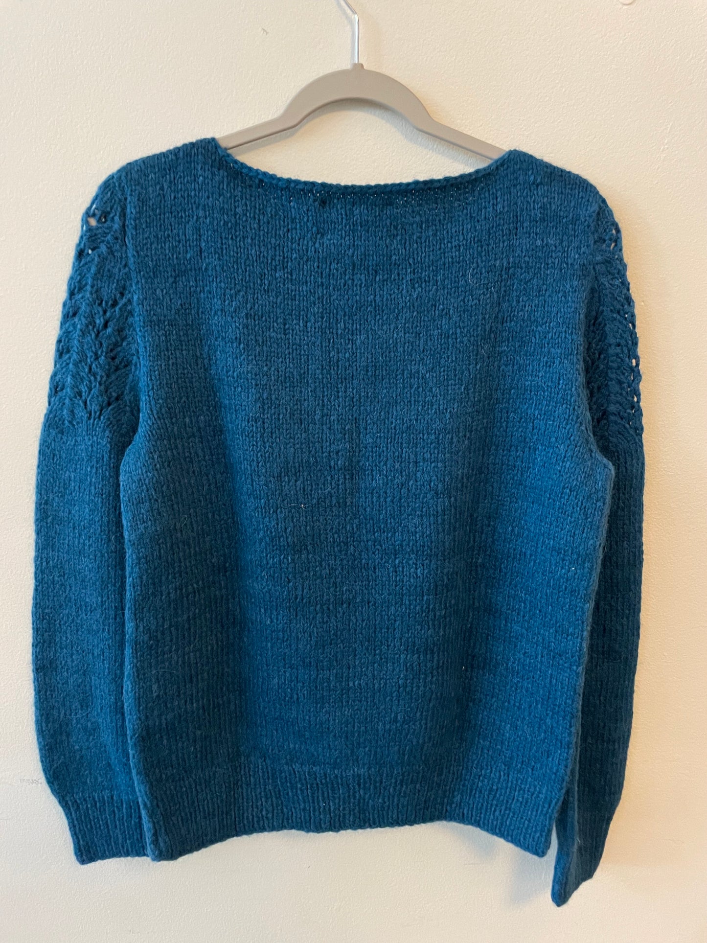 KNITTED BABY ALPACA SWEATER, Belleza Turquesa