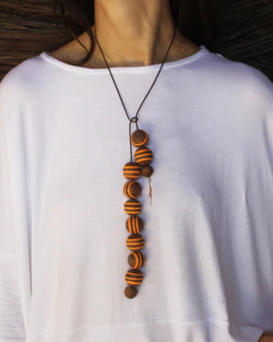Sunshine on a String - Piaçava & Leather Necklace
