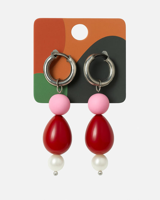 Vetro Rosso Glass Earrings