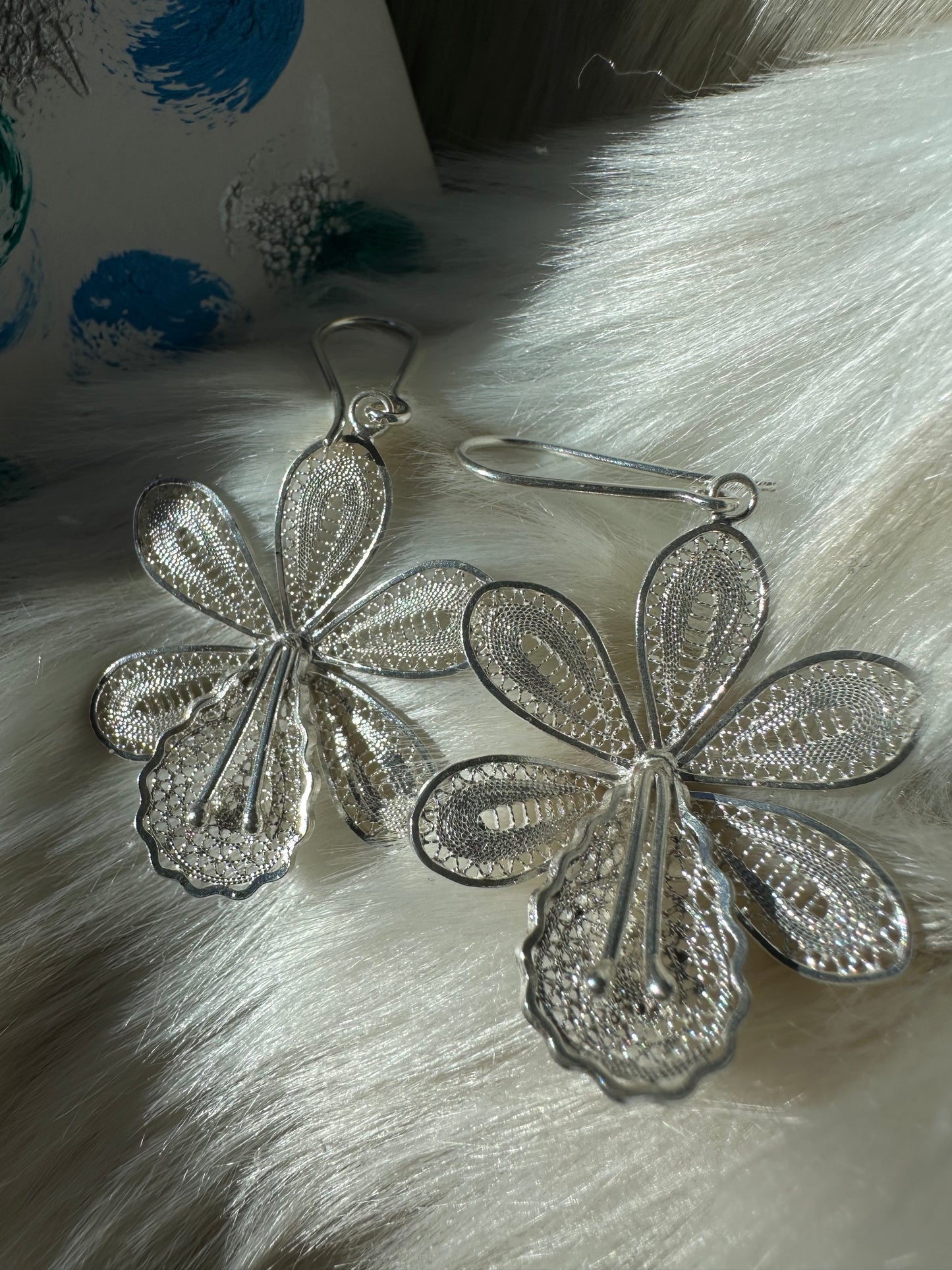 FLOR - 975 Silver, Filigree Earring