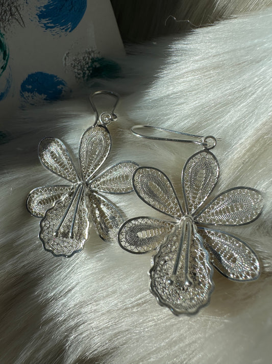 FLOR - 975 Silver, Filigree Earring