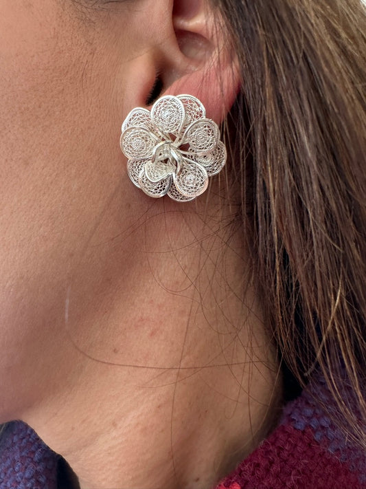 ROSA ROSITA- 975 Silver, Filigree Earring