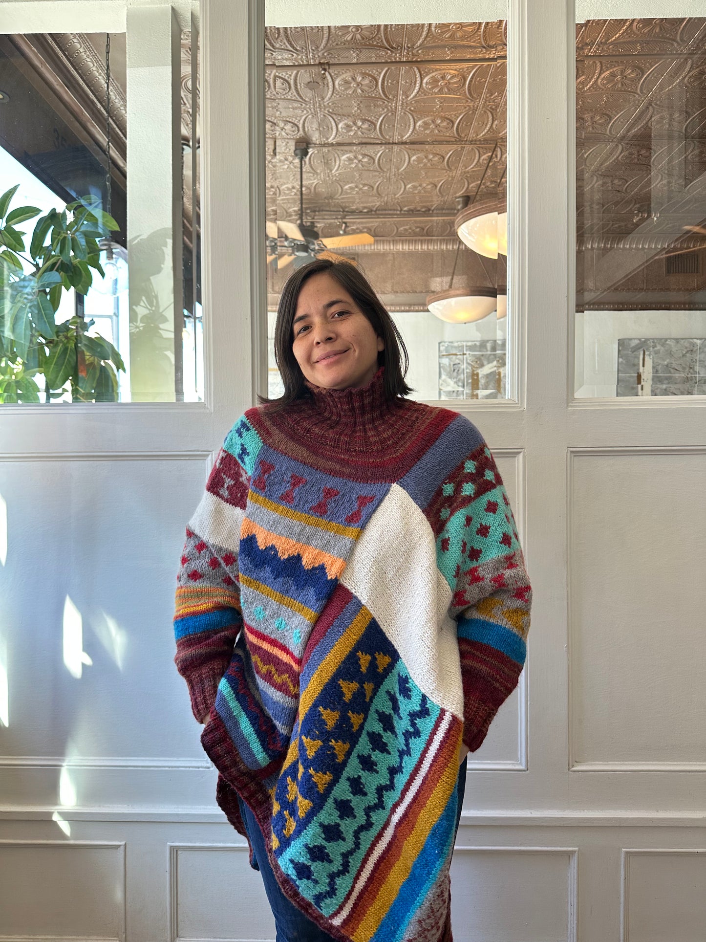 ALPACA HANDMADE PONCHO/SWEATER