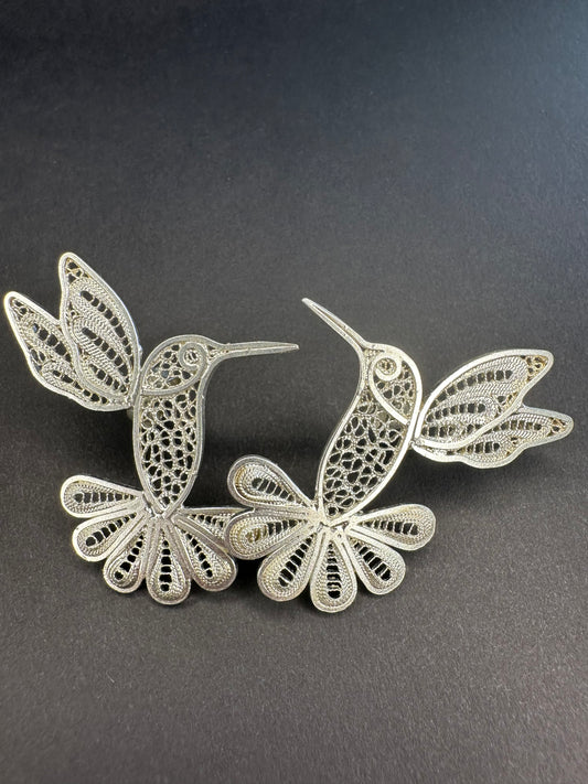 Colibri - 975 silver - Filigree Earrings