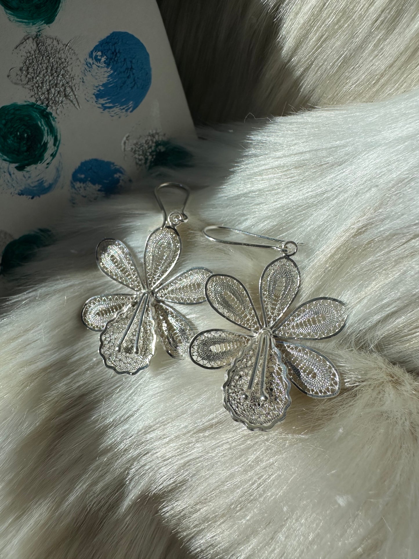 FLOR - 975 Silver, Filigree Earring