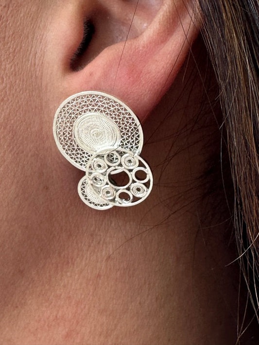 MECÁNICO  - 975 Silver, Filigree Earring