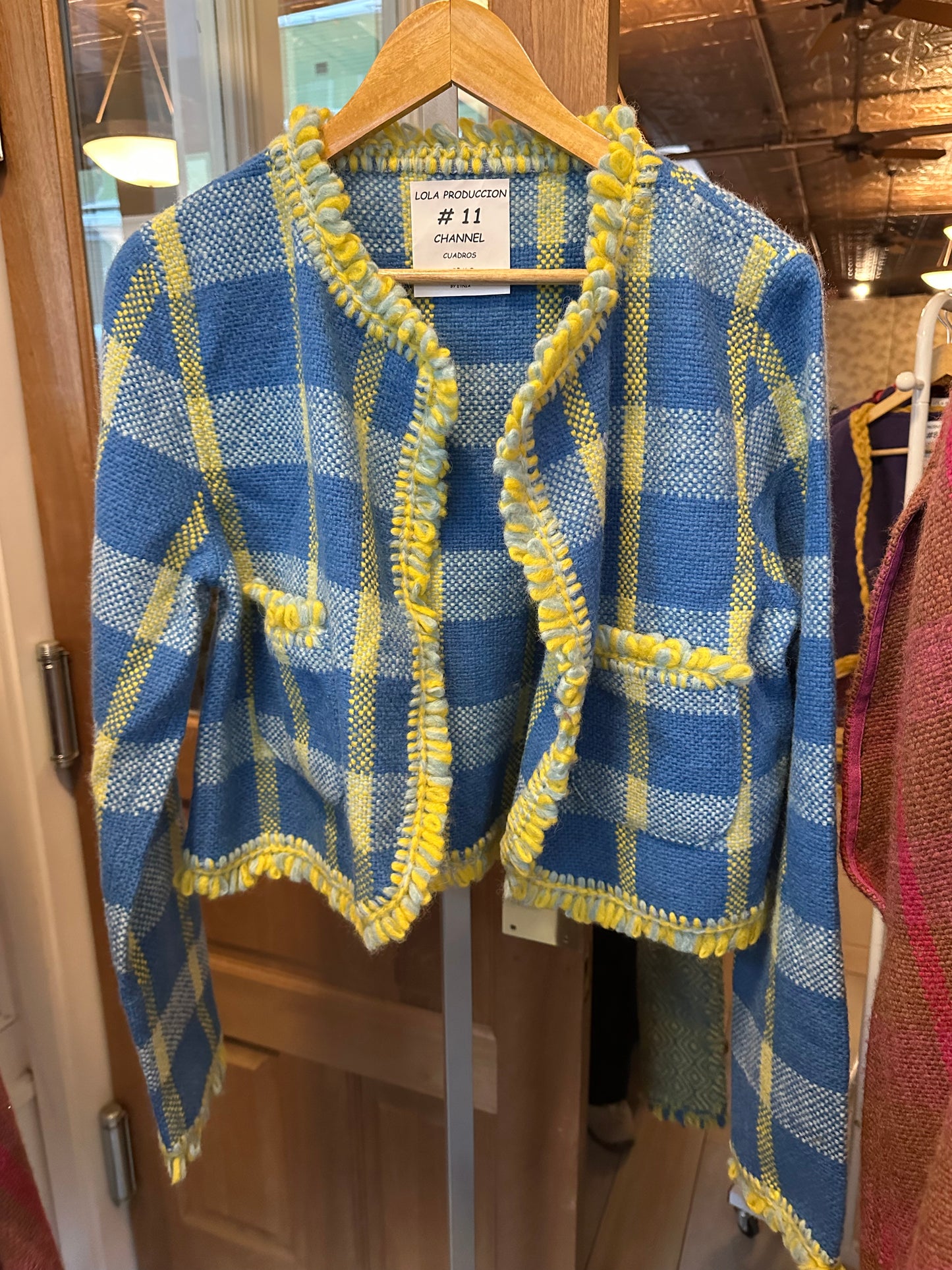 #11 Channel - Cuadros / Opalo Amarillo- Baby Alpaca Jacket