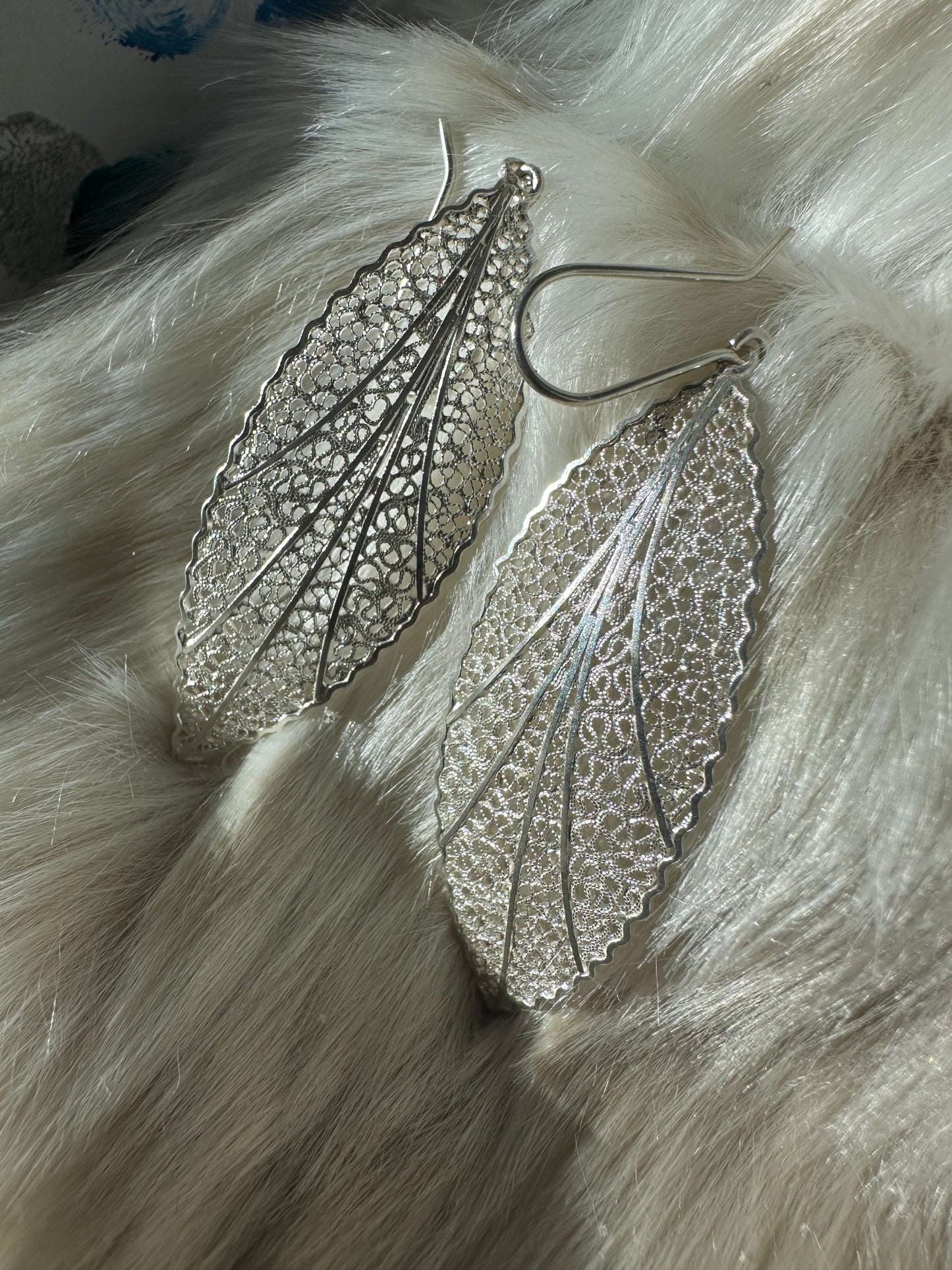 HOJA GUINDANTE - 975 Silver, Filigree Earring