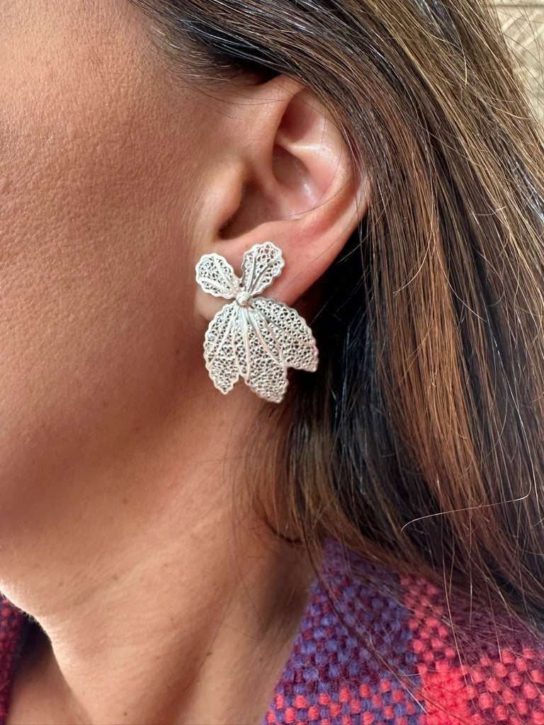 5 HOJAS - 975 Silver, Filigree Earring