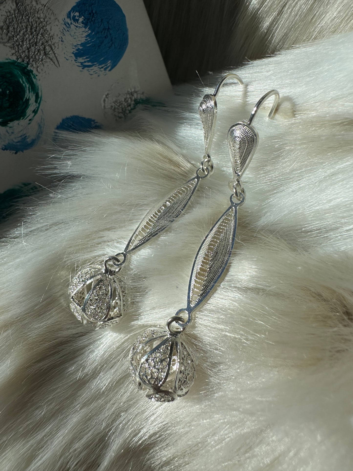 MYLE - 975 Silver, Filigree Earring