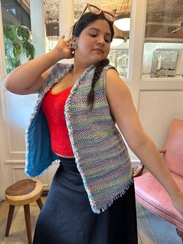 HORTENSIA - Alpaca Loom Weaved Colorful Vests