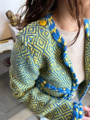 #9 Bolsillos - Coco / Neon Amarillo - Baby Alpaca Jacket