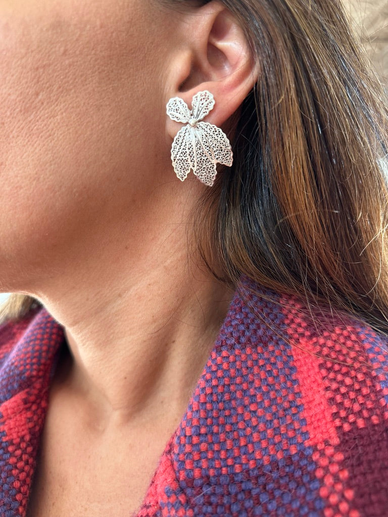 5 HOJAS - 975 Silver, Filigree Earring