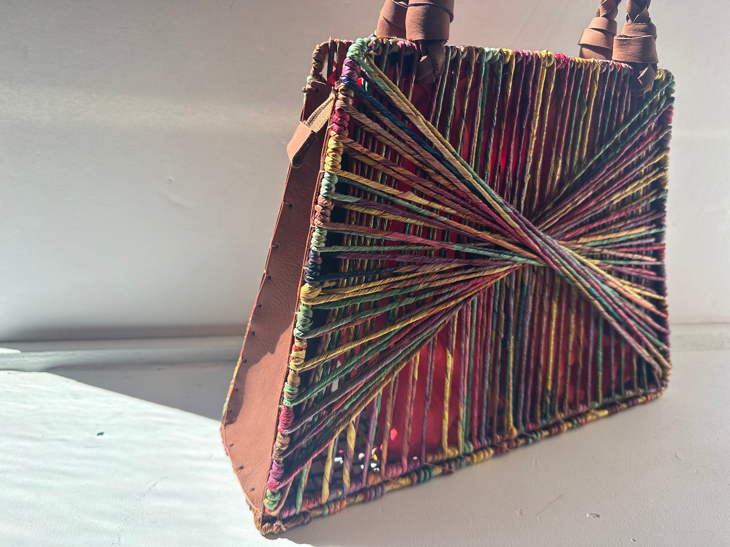 COLORFUL STRINGS HANDMADE BAG