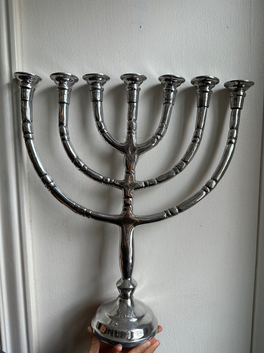 HANDMADE FORGED METAL MENORAH