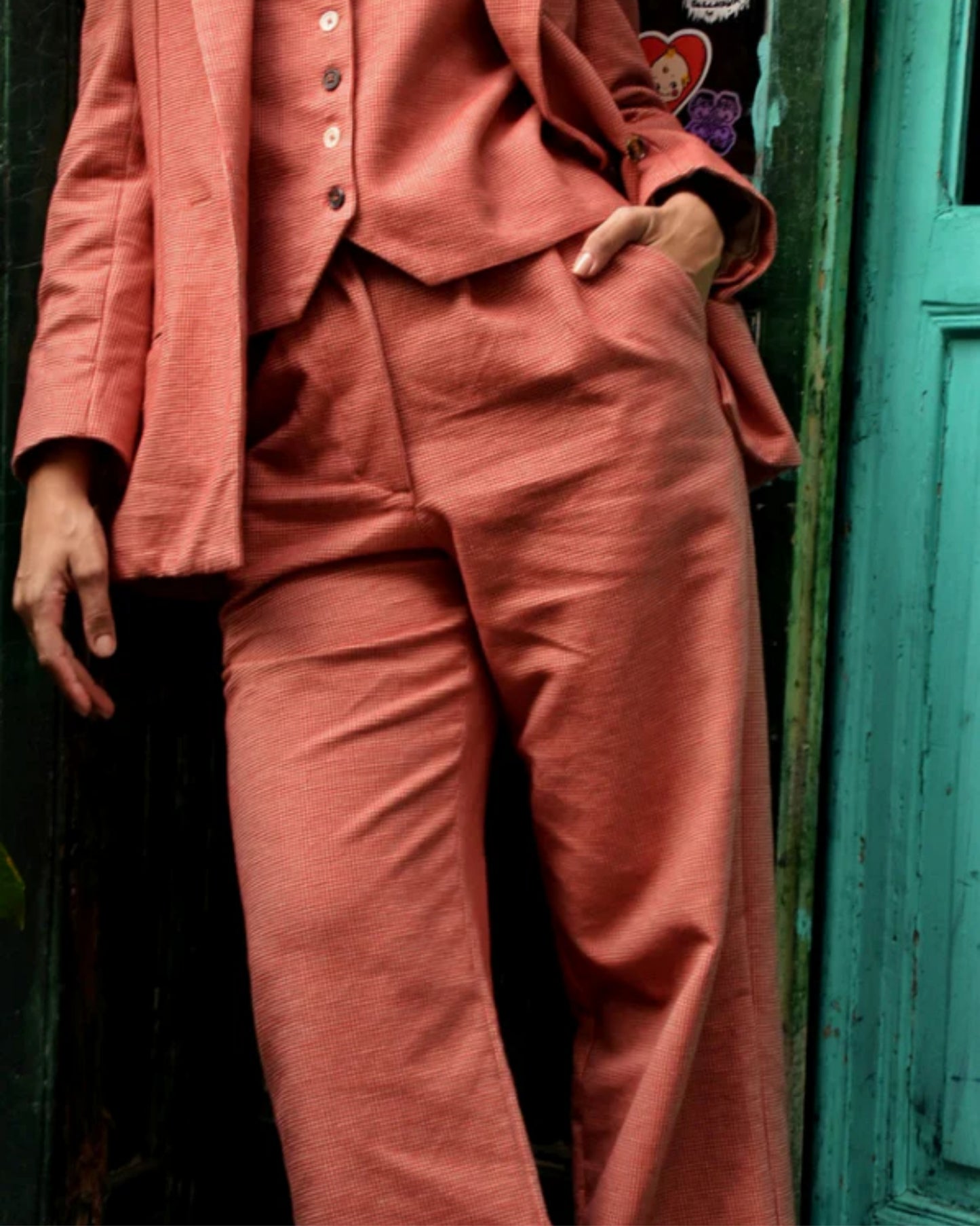 Quelé Encarnado Pants - 100% Cotton